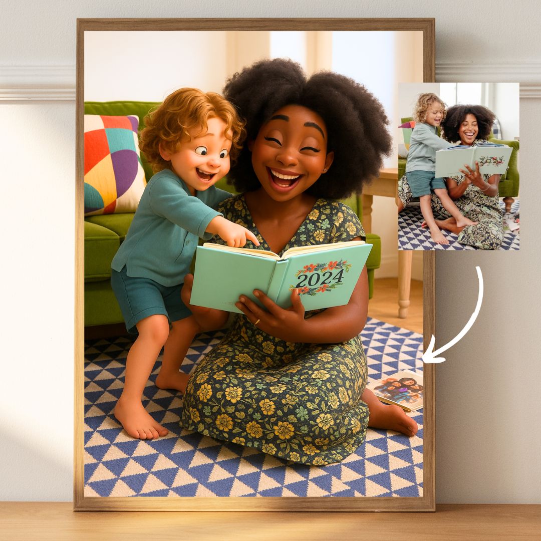 Cartoon-style couple portrait gift – Pixar custom artwork